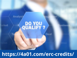 It is free to find out if you qualify for ERC credits Man picture pointing at you asking "Do YOU Qualify?"