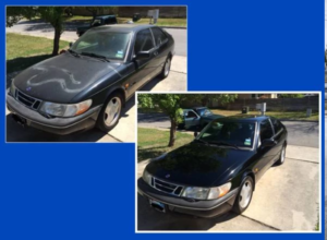 Comparison of an unwashed and a washed vehicle using Deluxe Mobile Detail, LLC in San Antonio Texas.