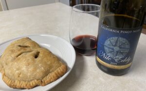 Picture of a Pasty and paired wine