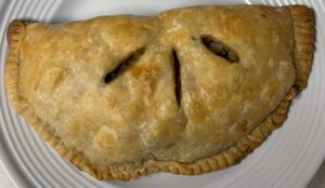close up picture of a homemake pasty